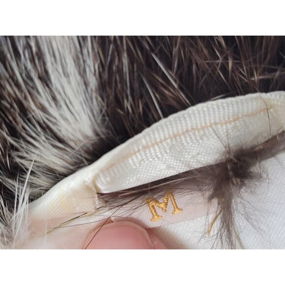 Vintage Rabbit Fur Black & White Jacket Coat Women's Sz M - Picture 11 of 11